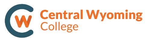 Central Wyoming College logo with blue C and orange words