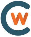 CW logo with a blue C and orange W