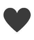 A heart in the CWC dark grey