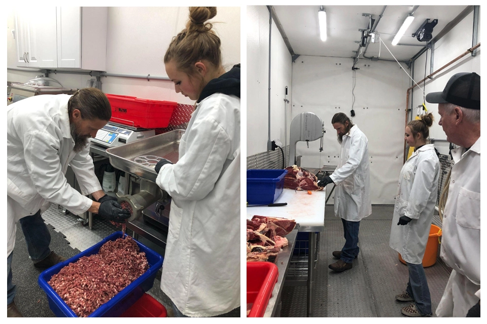Meat Science Students at CWC working in lab
