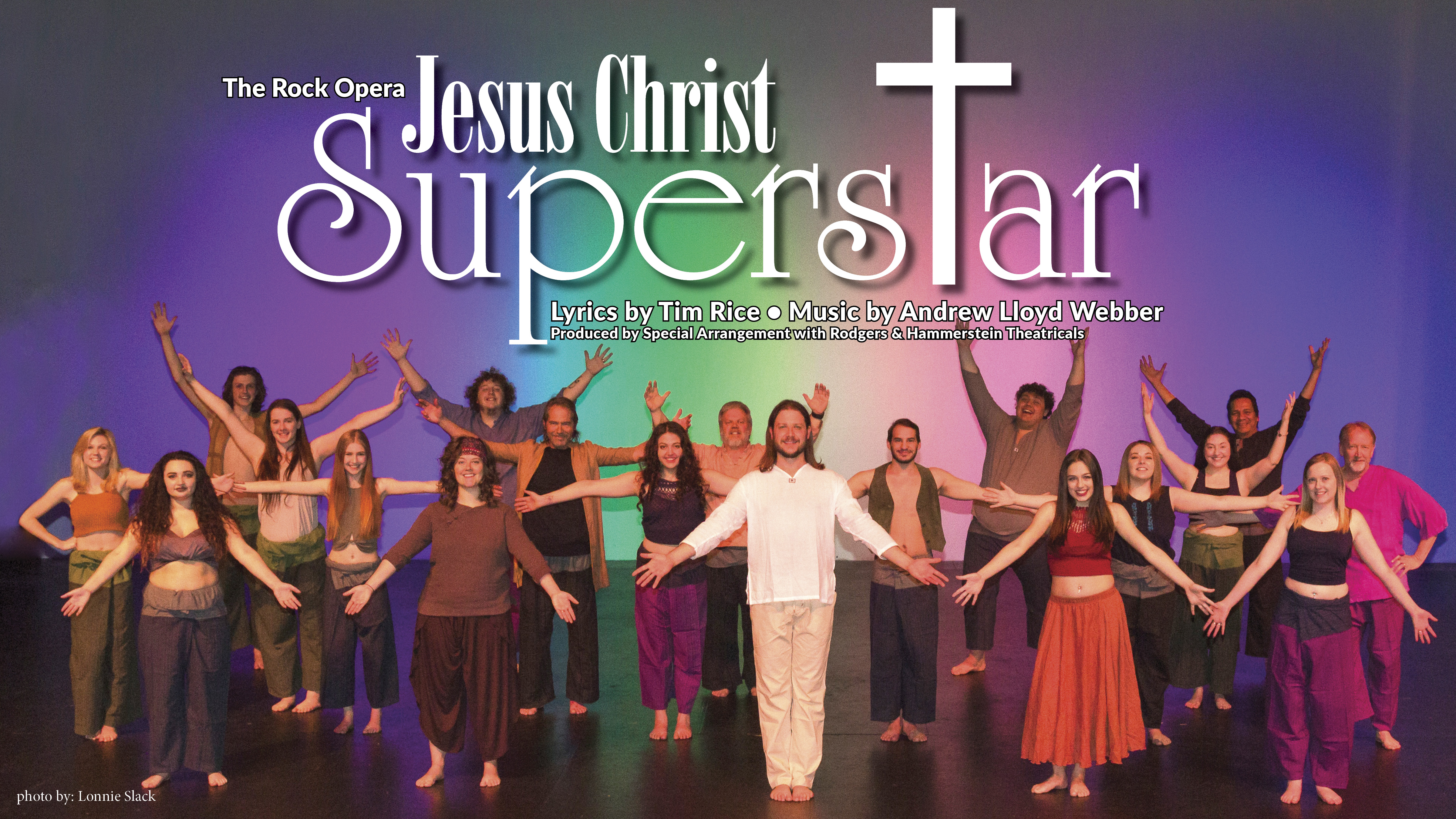 stage photo of the CWC cast of Jesus Christ Superstar