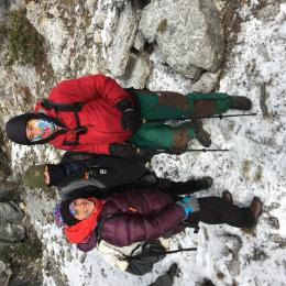 photo of Jacki Klancher, Darran Wells and George Sims on the ICCE expedition